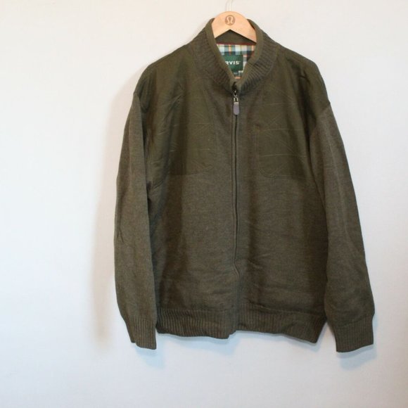 Orvis Ultimate Foul Weather Full Zip Up Wool Sweater Lined Green Men's XL H12161 - Picture 3 of 12